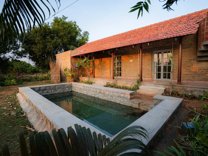 Small Pool infront of Ficus Cottage at Kilukka Farms